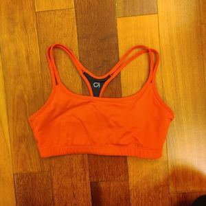 Red gap sports bra